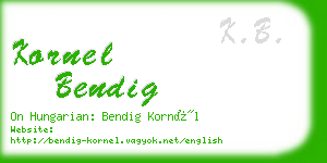 kornel bendig business card